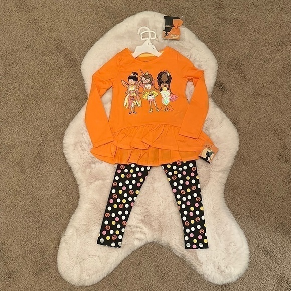 Girl’s Halloween Set with Hair Clip - Picture 1 of 6